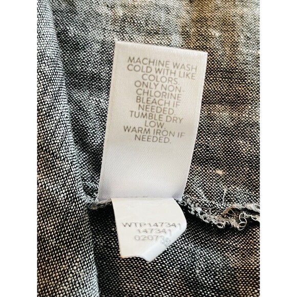 J. Jill Love Linen Women's Button Top Blouse Size M 100% Linen Gray - Picture 8 of 8